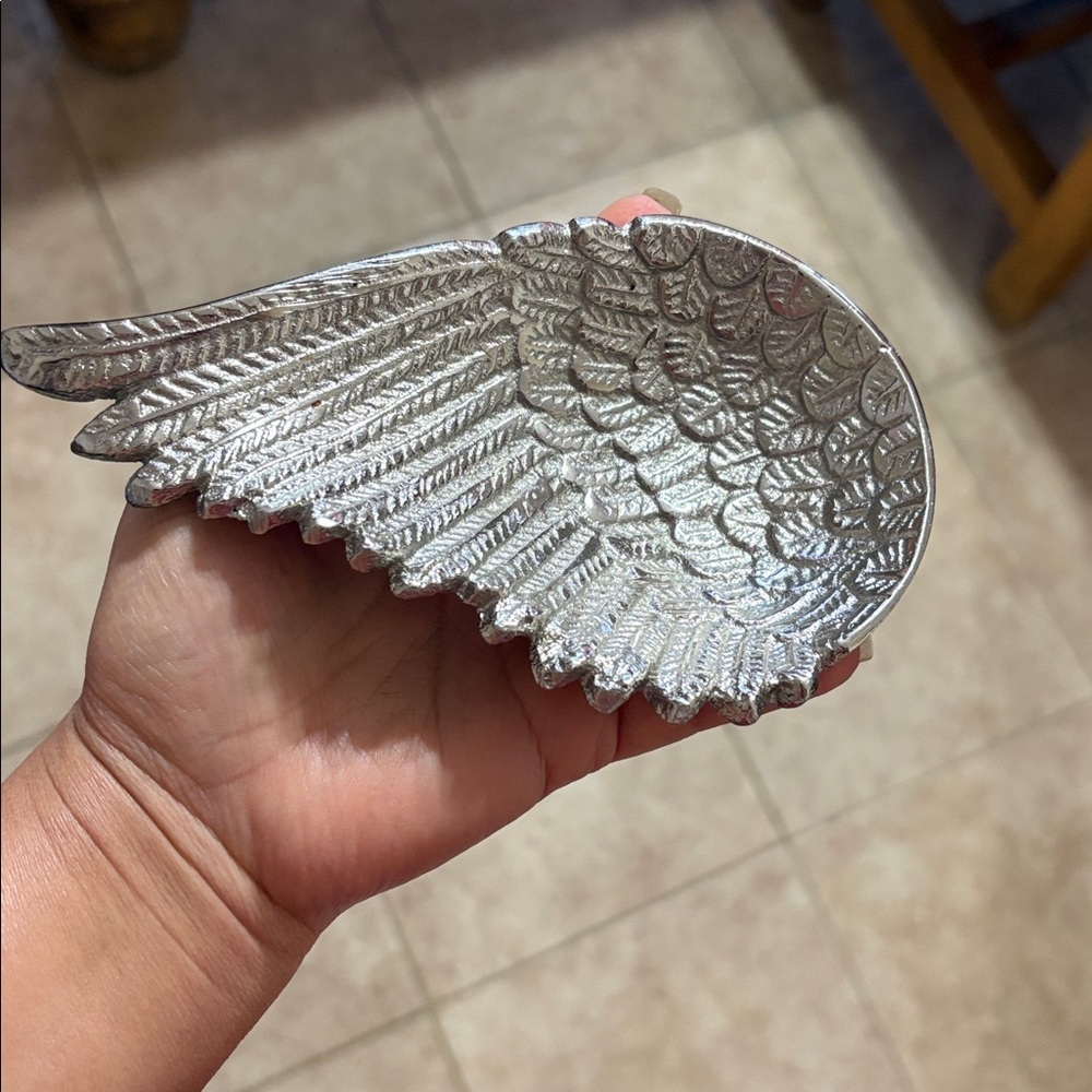 Silver Angel Wing Decorative Accent - Picture 3 of 6